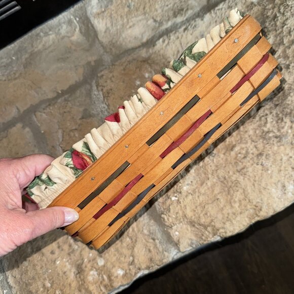 Longaberger Cracker Basket With Protector And Liner 1993 - Picture 2 of 3